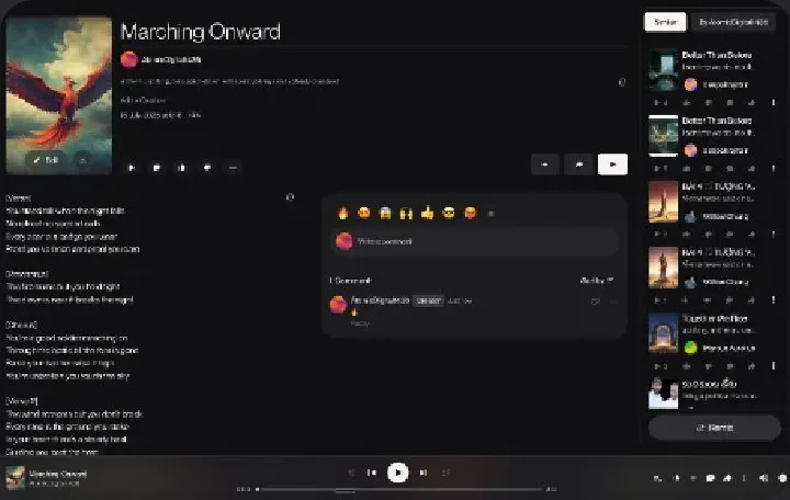AI-generated brand song